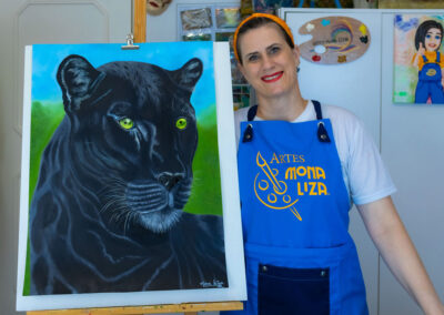 A Pantera Óleo Sobre Tela