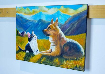 Frida e Andy na Colina Acrílica