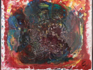 Pintura com técnica mista de textura Artes Mona Liza