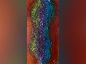 Pintura com textura da Prof Mona Liza