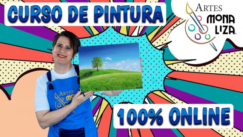 Curso Básico de Pintura em Tela - Paisagem de Campo
